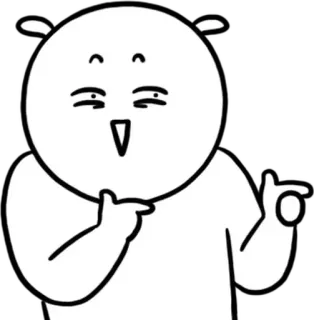 💬 만화, 캐릭터, 가리키는, 귀여운, 애니메이션 whatsapp sticker