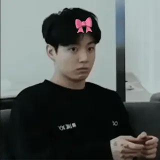☹️ Jungkook kpop, idol, cute, person, singer, bow, man telegram sticker