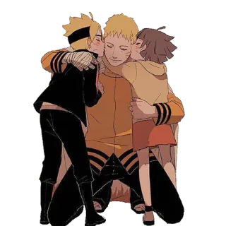 💏 Naruto naruto, anime, personnage, câlin, fanart whatsapp sticker