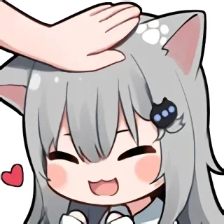 💕 アニメ, 猫耳, かわいい, 可愛い, ペット, 撫で telegram sticker