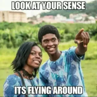 😑 LOOK AT YOUR SENSE
ITS FLYING AROUND people, funny, joke, meme, couple telegram sticker