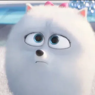 ❄️ Gidget The Secret Life of Pets Гиджет, собака, милый, пушистый, питомец, животное whatsapp sticker