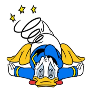 😵 Donald Duck vịt donald, hoạt hình, buồn, nhân vật telegram sticker