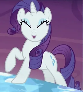 😄 Rarity My Little Pony rareté, poney, mignon, dessin animé, équin telegram sticker