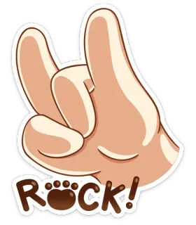🤘 Rock! Rock, Sinal de rock, Gesto de mão, Música rock, Chifre do diabo, Rock and roll, Adesivo telegram sticker