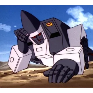 😔 Dirge Transformers cartone animato, robot, transformer, decepticon, jet whatsapp sticker