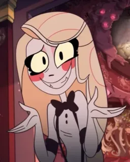 🟡 Charlie Hazbin Hotel мультфильм, анимация, Hazbin Hotel, Чарли, смешной telegram sticker