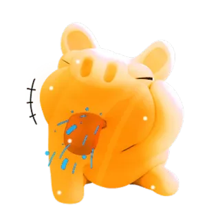 💦 cartoon, uitdrukking, schok, walging, middelvinger whatsapp sticker