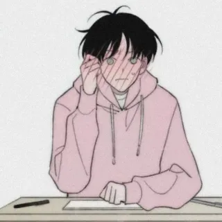 🍶 Anime, Manga, Karakter, Gambar, Merah muda, Hoodie telegram sticker