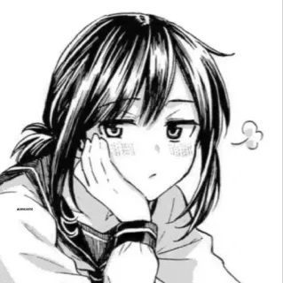 📍 アニメ 女の子, 漫画, 可愛い, 退屈, 制服 telegram sticker