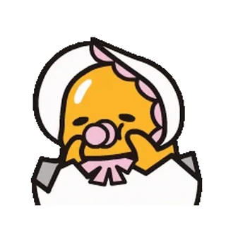 😀 Gudetama gudetama, jajko, dziecko, sanrio, słodkie, kreskówka telegram sticker