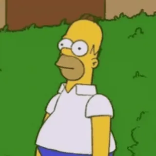😶 Homer Simpson The Simpsons การ์ตูน, โฮเมอร์ ซิมป์สัน, ซิมป์สัน, แอนิเมชัน, สีเหลือง, ตัวละคร telegram sticker
