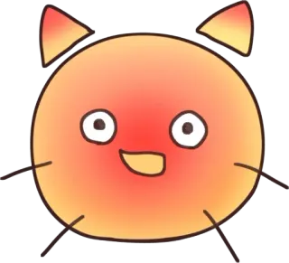 🥵 블롭, 주황색, 고양이, 행복한 telegram sticker