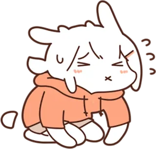 😣 cartoon, character, cute, animal, drawing, sticker whatsapp sticker