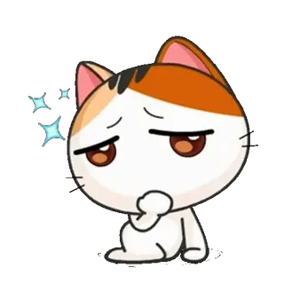 🥺 แมว, น่ารัก, การ์ตูน, สติกเกอร์, สัตว์, คาวาอิ telegram sticker