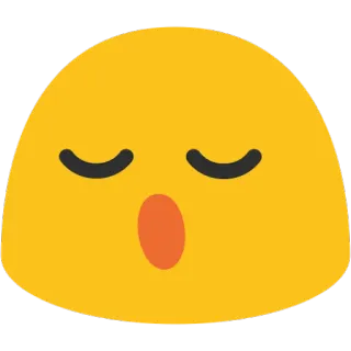 😌 śpiący, emoji, twarz, zmęczony, ziewanie telegram sticker
