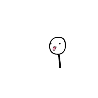 😛 Cartone animato, Omino stilizzato, Lingua, Divertente, Stupido telegram sticker