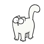 😼 고양이, 흰 고양이, 동물, 만화 고양이 telegram sticker