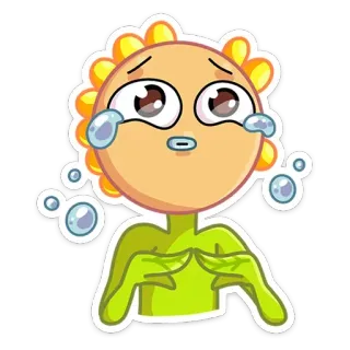 😢 Dibujo animado, Personaje, Llorando, Triste, Emocional, Adhesivo whatsapp sticker