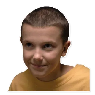 🙂 Eleven Stranger Things Eleven, Stranger Things, Millie Bobby Brown, TV Serie, Science Fiction, Tiener, Jong, Meisje whatsapp sticker