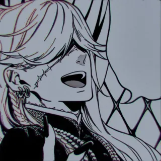 ✖️ Undertaker Black Butler Undertaker, Black Butler, Anime, Manga, Gothic, Charakter, Aufkleber telegram sticker