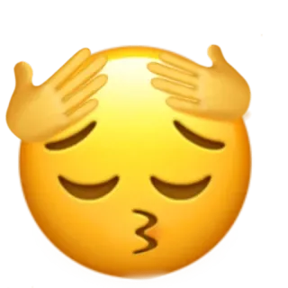 🥴 Emoji, Visage, Mains, Jaune, Triste telegram sticker