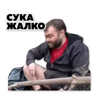 😢 СУКА ЖАЛКО Meme, Ruso, Insulto, Hombre, Triste, Ofensivo telegram sticker