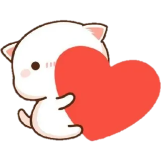 ❤️ แมว, หัวใจ, น่ารัก, รัก, สัตว์, สติกเกอร์, การ์ตูน, คาวาอิ telegram sticker