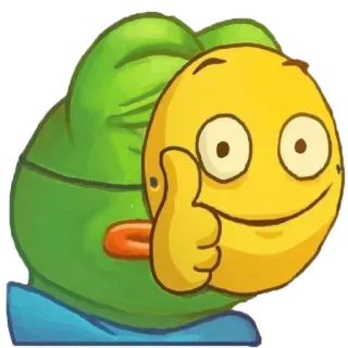 👍 meme, pepe, emoji, thumbs up whatsapp sticker