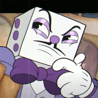 🤔 King Dice Cuphead cuphead, könig würfel, würfel, cartoon, bösewicht, glücksspiel telegram sticker