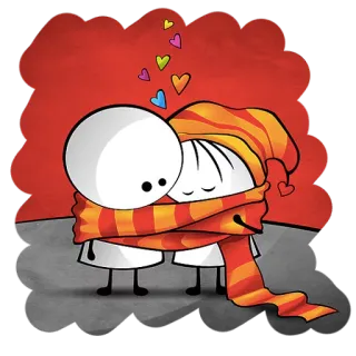 🔥 Cinta, Peluk, Kartun, Hubungan, Lucu, Pasangan telegram sticker