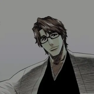 🧬 Sosuke Aizen Bleach Anime, Manga, Villano, Gafas, Personaje telegram sticker