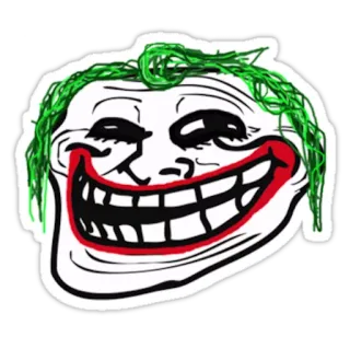 😂 Trollface Trollface, Meme, Internet, Humor, Engraçado telegram sticker