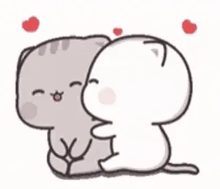 😘 แมว, น่ารัก, รัก, การ์ตูน, คาวาอิ, สัตว์ whatsapp sticker