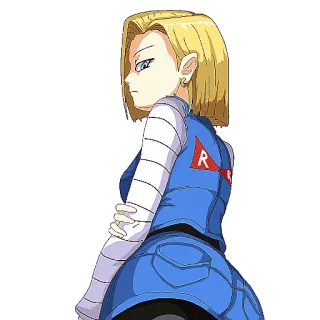 😕 Android 18 Dragon Ball Z android 18, dragon ball z, anime, personaggio telegram sticker