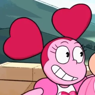😍 Spinel Steven Universe cartoon, animated, pink, character, Spinel whatsapp sticker