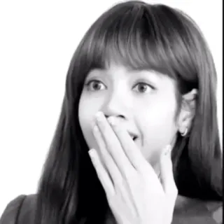 😱 Lisa Lisa, K-pop, Blackpink, singer, woman, surprised, excited telegram sticker