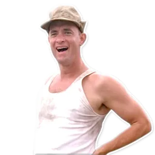 😃 Forrest Gump movie, Forrest Gump, Tom Hanks, character, film, funny telegram sticker
