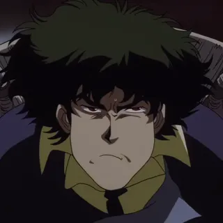 🚬 Spike Spiegel Cowboy Bebop Spike Spiegel, Cowboy Bebop, Anime, Personagem, Desenho animado whatsapp sticker