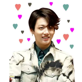 😁 Jungkook Чонгук, BTS, Kpop, Сердечки, Айдол, Певец whatsapp sticker