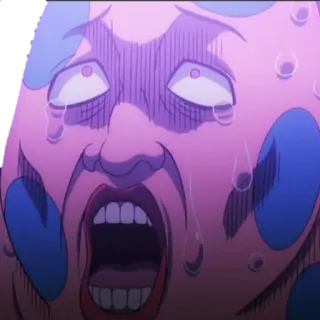 😱 аниме, испуг, плач, пот, лицо telegram sticker