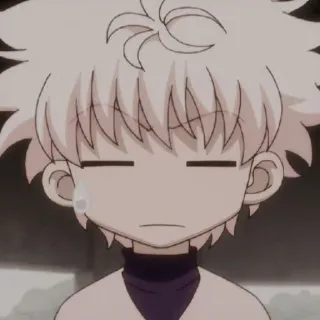 😥 Killua Zoldyck Hunter x Hunter Anime, Manga, Killua, Personaje, Triste, Lindo telegram sticker