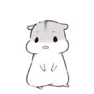😮 hamster, mignon, animal, dessin animé whatsapp sticker