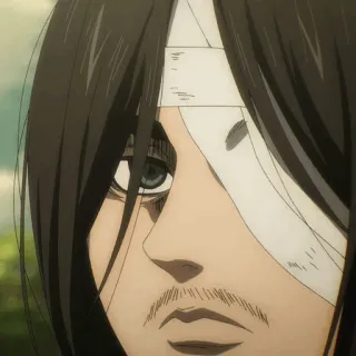 🖤 Eren Yeager Attack on Titan アニメ, マンガ, エレン・イェーガー, 進撃の巨人, キャラクター, アニメーション telegram sticker
