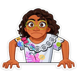 😱 Mirabel Madrigal Encanto มิราเบล, Encanto, ดิสนีย์, ตัวละคร, แอนิเมชั่น, ผีเสื้อ, มาดริกัล telegram sticker