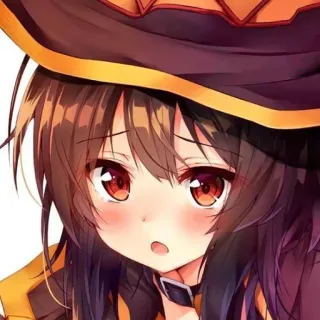 😳 Megumin Konosuba anime, girl, cute, magic, wizard telegram sticker