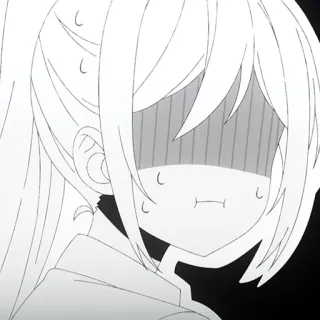 📚 Anime, Mangá, Expressão, Nervoso, Suando, Personagem telegram sticker
