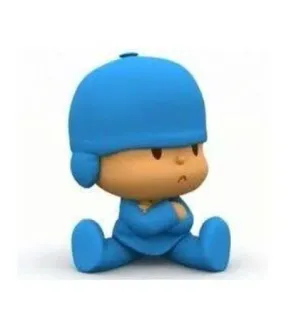 🕳 Pocoyo Desenho animado, Personagem, Bravo, Sentado, Azul telegram sticker