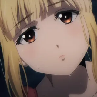 📱 Anime, Mädchen, Blond, Traurig, Nahaufnahme telegram sticker
