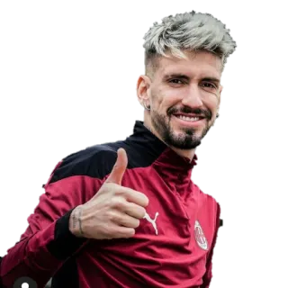 👍 futebol, esportes, polegar para cima, atleta, retrato telegram sticker